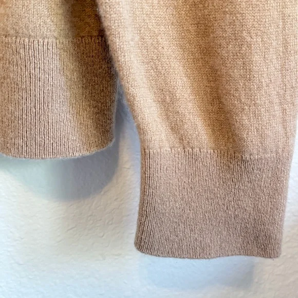 Quince Cashmere pullover sweater, camel color size XL - Picture 9 of 13
